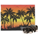 Tropical Sunset Dog Blanket - Large (Personalized)
