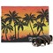 Tropical Sunset Microfleece Dog Blanket - Large