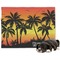 Tropical Sunset Dog Blanket - Large (Personalized)