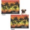 Tropical Sunset Microfleece Dog Blanket - Regular - Front & Back