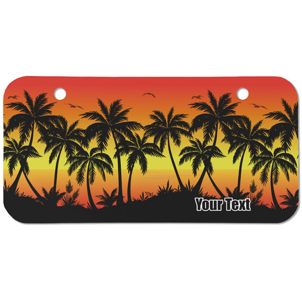 Custom Tropical Sunset Mini/Bicycle License Plate (2 Holes) (Personalized)