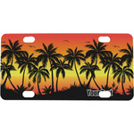 Tropical Sunset Mini/Bicycle License Plate (Personalized)