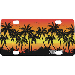 Tropical Sunset Mini/Bicycle License Plate (Personalized)