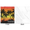 Tropical Sunset Minky Blanket - 50"x60" - Single Sided - Front & Back