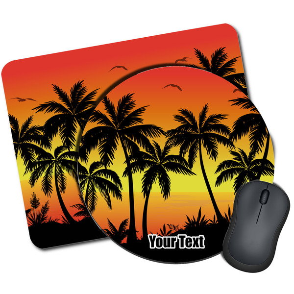 Custom Tropical Sunset Mouse Pad (Personalized)