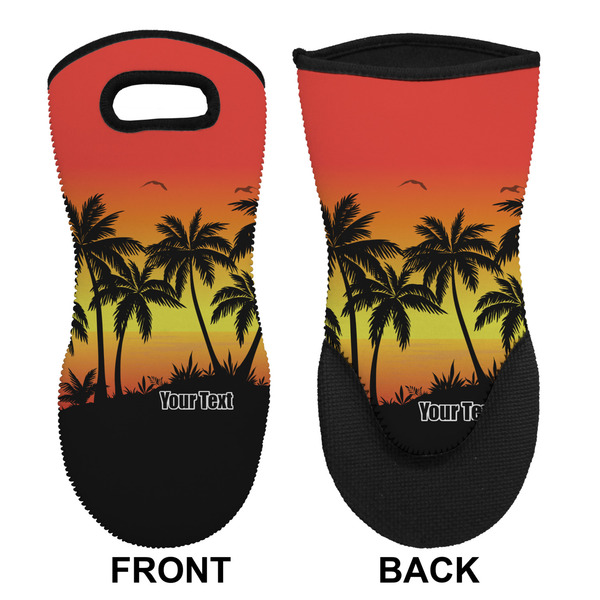 Tropical Sunset Neoprene Oven Mitt (Front & Back)