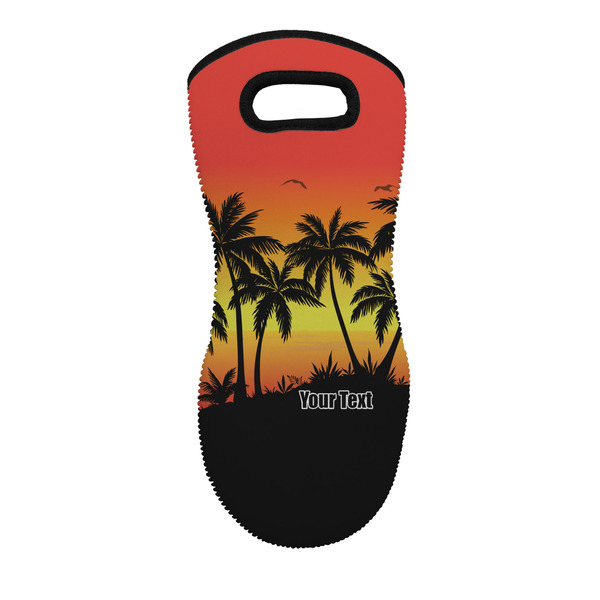 Custom Tropical Sunset Neoprene Oven Mitt w/ Name or Text