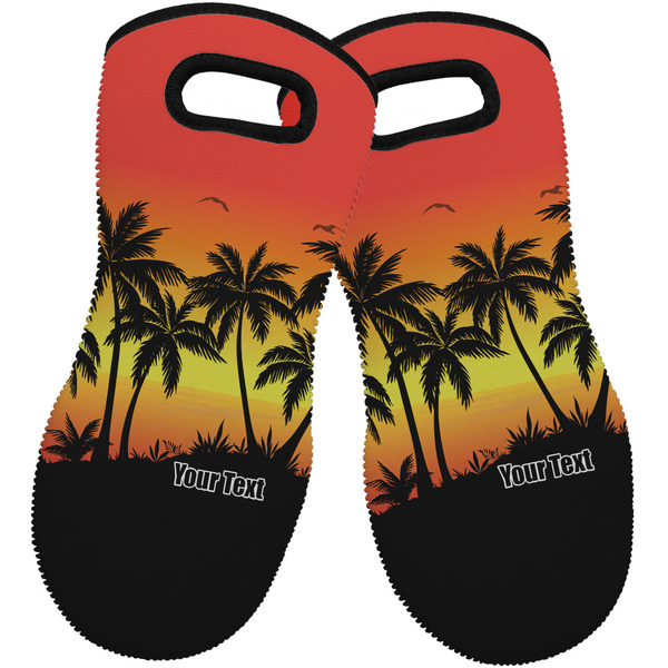 Tropical Sunset Neoprene Oven Mitt -Set of 2 - Front