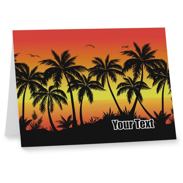 Custom Tropical Sunset Note cards (Personalized)