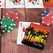 Tropical Sunset On Table with Poker Chips