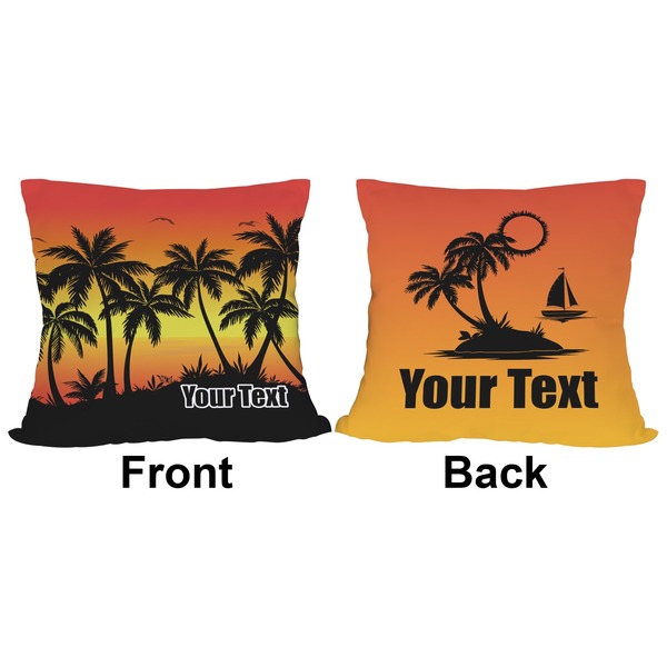 Tropical Sunset Outdoor Pillow - 18x18
