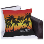Tropical Sunset Outdoor Pillow - 20" (Personalized)
