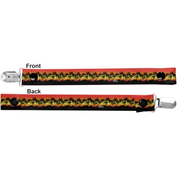 Tropical Sunset Pacifier Clip - Front and Back