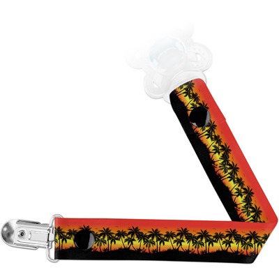 Tropical Sunset Pacifier Clip (Personalized)