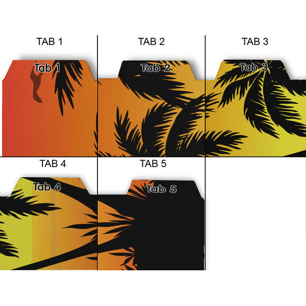Tropical Sunset Page Dividers - Set of 5 - Approval
