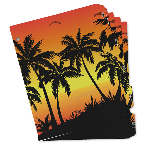 Custom Tropical Sunset Binder Tab Divider Set (Personalized)