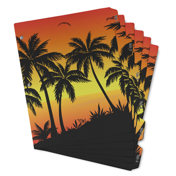 Custom Tropical Sunset Binder Tab Divider - Set of 6 (Personalized)