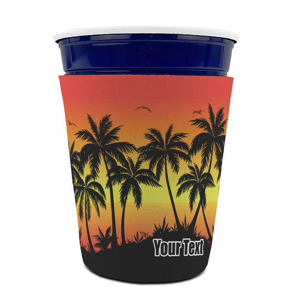 Tropical Sunset Party Cup Sleeves - without bottom - FRONT (on cup)