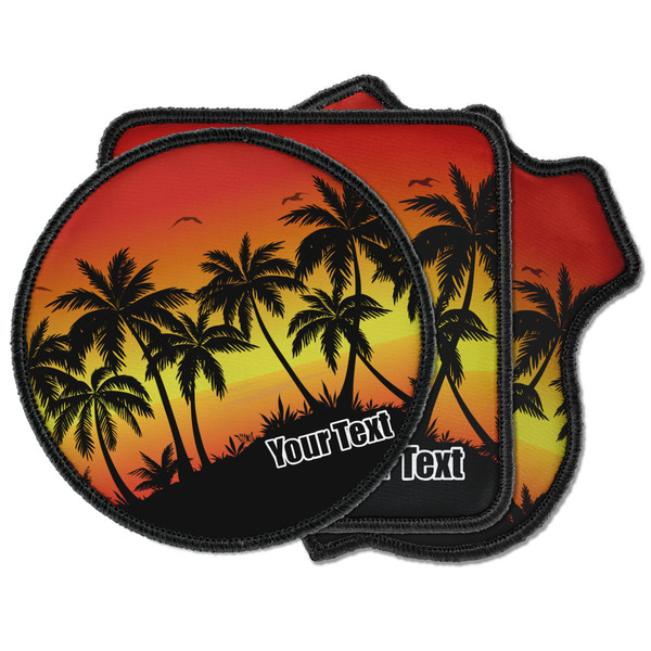 Custom Tropical Sunset Iron on Patches (Personalized)