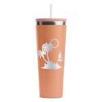 Tropical Sunset RTIC Everyday Tumbler with Straw - 28oz - Peach - Single-Sided