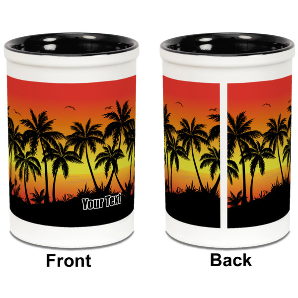 Tropical Sunset Pencil Holder - Black - approval
