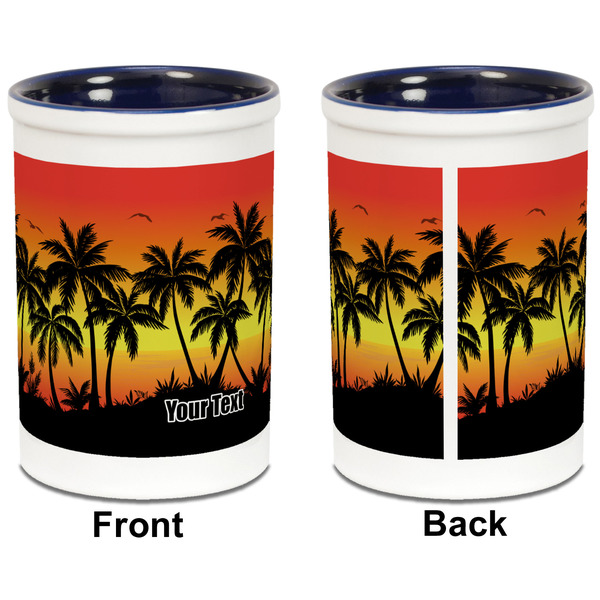 Tropical Sunset Pencil Holder - Blue - approval