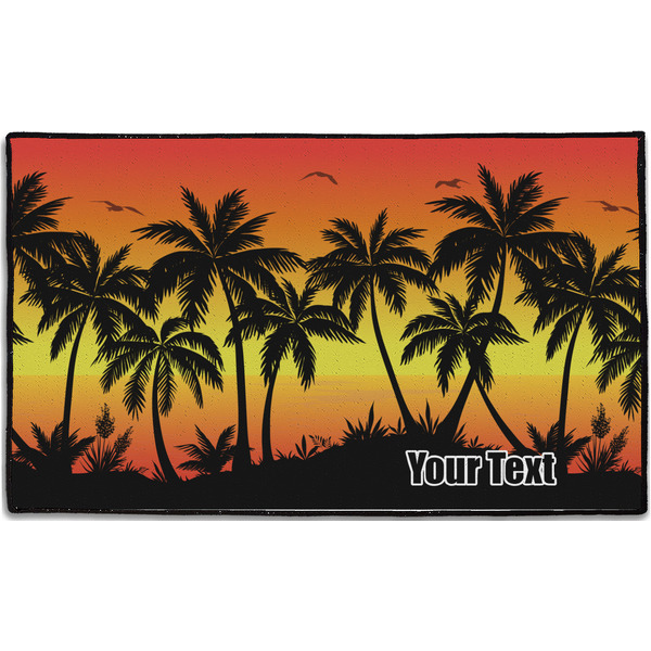 Custom Tropical Sunset Door Mat - 60"x36" (Personalized)
