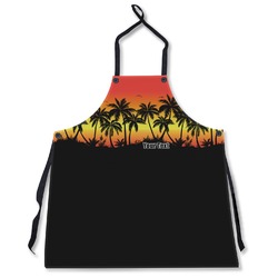 Tropical Sunset Apron Without Pockets w/ Name or Text