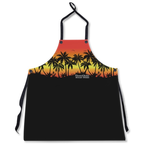 Custom Tropical Sunset Apron Without Pockets w/ Name or Text