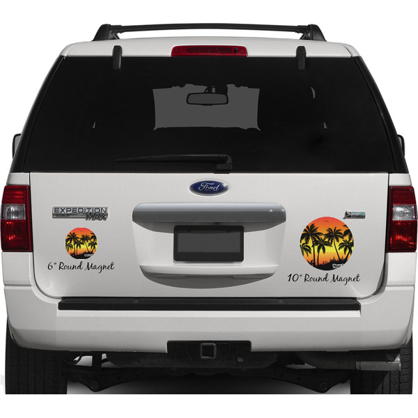 Tropical Sunset Personalized Car Magnets on Ford Explorer