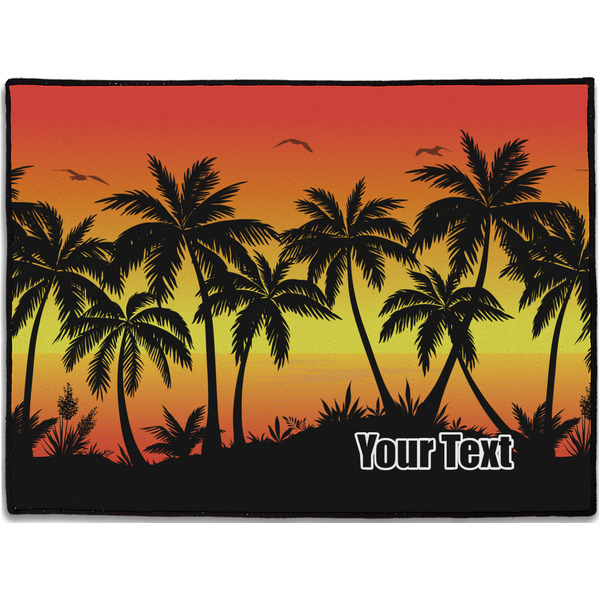 Custom Tropical Sunset Door Mat (Personalized)