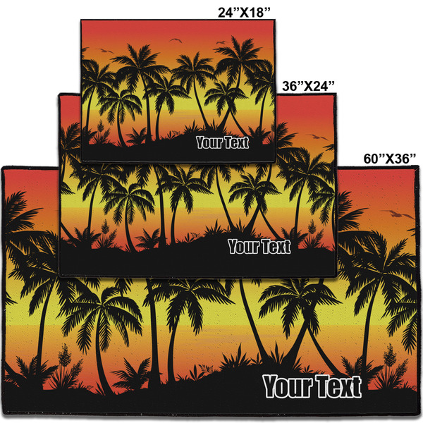 Tropical Sunset Personalized Door Mat - Group Parent IMF