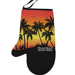 Tropical Sunset Left Oven Mitt (Personalized)