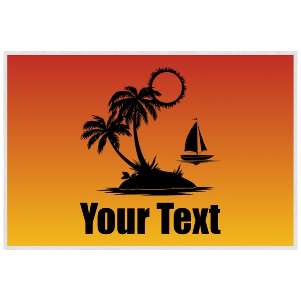 Tropical Sunset Personalized Placemat (Back)