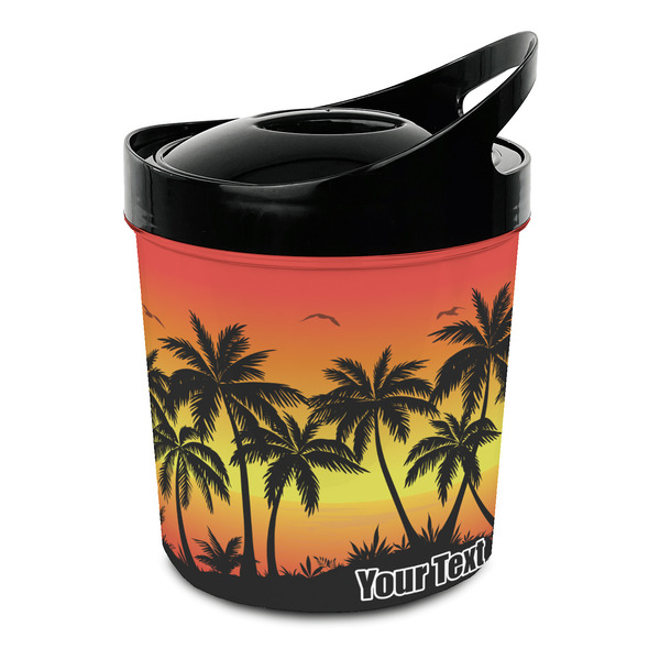 Custom Tropical Sunset Plastic Ice Bucket (Personalized)