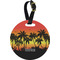 Tropical Sunset Personalized Round Luggage Tag