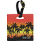 Tropical Sunset Personalized Square Luggage Tag
