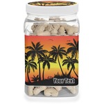 Tropical Sunset Dog Treat Jar (Personalized)