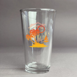 Tropical Sunset Pint Glass - Full Color Logo (Personalized)