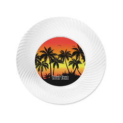 Tropical Sunset Plastic Party Appetizer & Dessert Plates - 6" (Personalized)