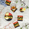 Tropical Sunset Plastic Party Appetizer & Dessert Plates - In Context