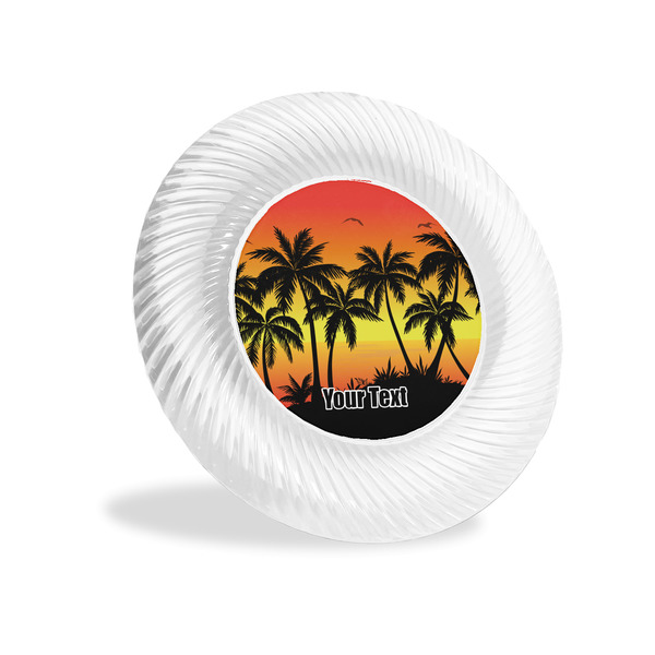 Custom Tropical Sunset Plastic Party Appetizer & Dessert Plates - 6" (Personalized)