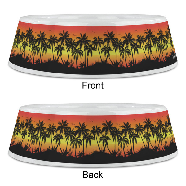 Tropical Sunset Plastic Pet Bowls - Large - APPROVAL
