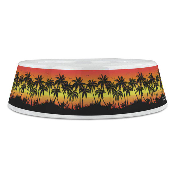 Tropical Sunset Plastic Pet Bowls - Large - FRONT