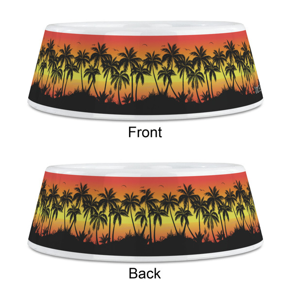 Tropical Sunset Plastic Pet Bowls - Medium - APPROVAL