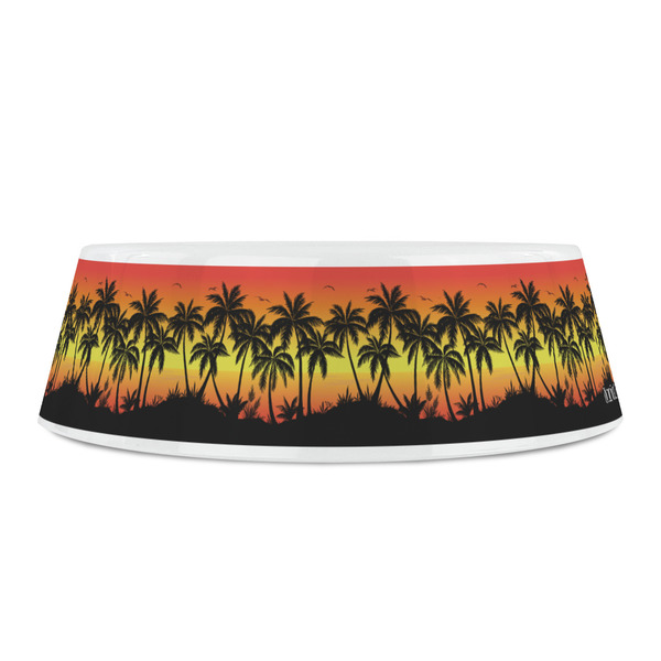 Tropical Sunset Plastic Pet Bowls - Small - FRONT