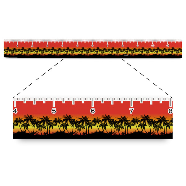 Custom Tropical Sunset Plastic Ruler - 12" (Personalized)