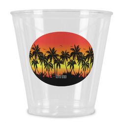 Tropical Sunset Plastic Shot Glass (Personalized)