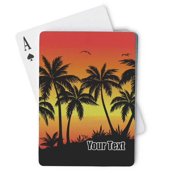 Custom Tropical Sunset Playing Cards (Personalized)