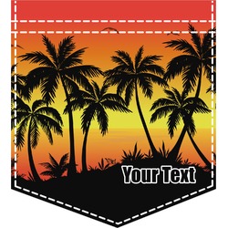 Tropical Sunset Iron On Faux Pocket (Personalized)